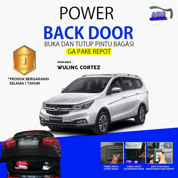 Power Back Door Pintu Bagasi Wuling Cortez