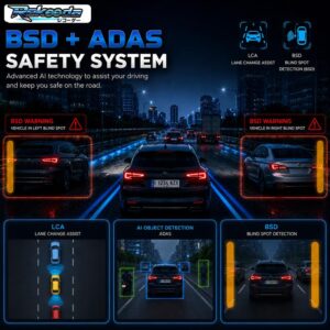 Dashcam Rekooda DVR Kaca Spion Tengah BSD dan ADAS